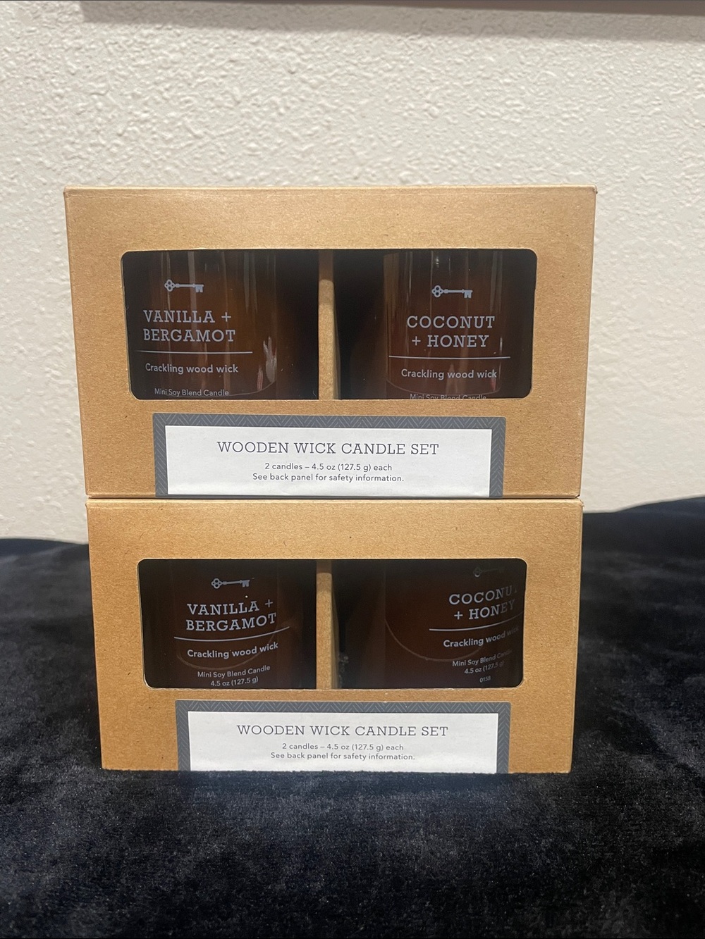 Threshold Wooden Wick Candle Set 2 Sets Included